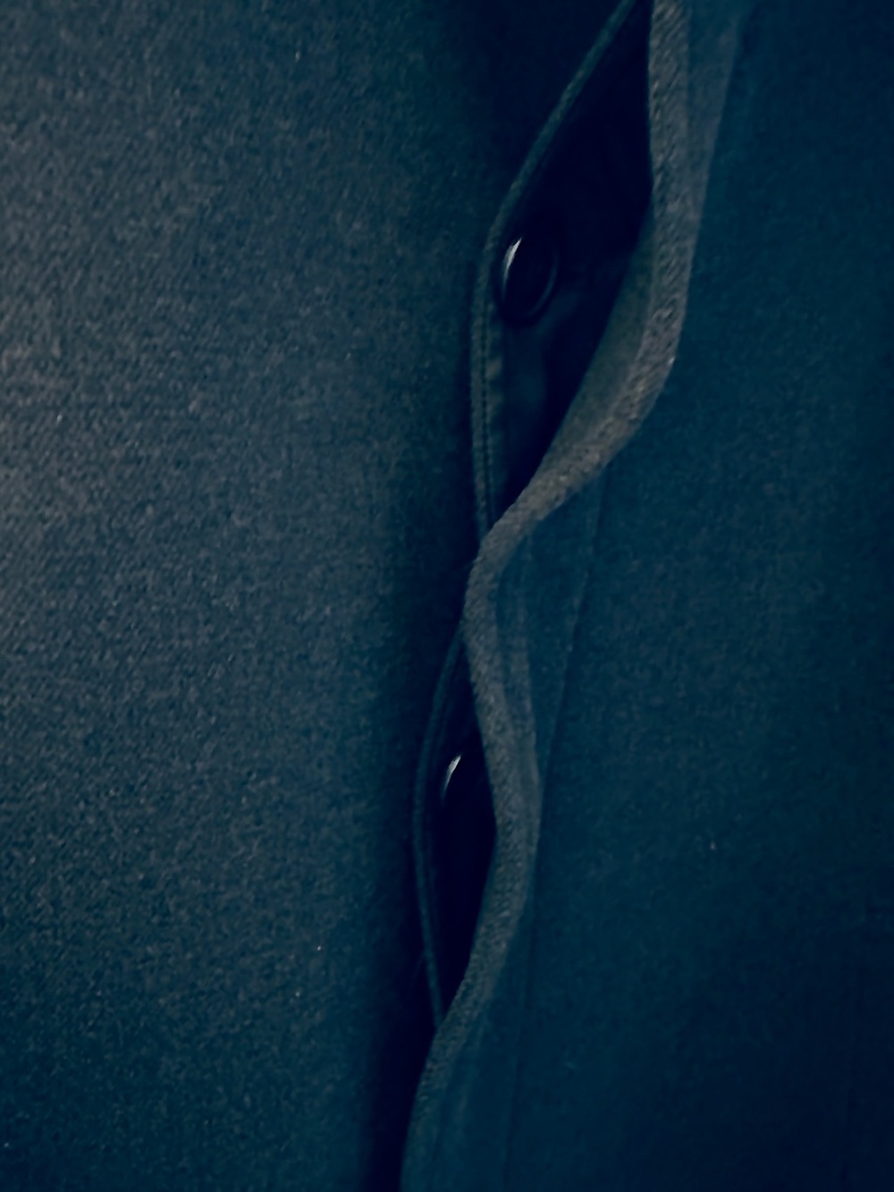 UNIQLO Men’s Large Forest Green Coat Japanese Minimalist Hidden Button Wool-Like - Picture 9 of 14